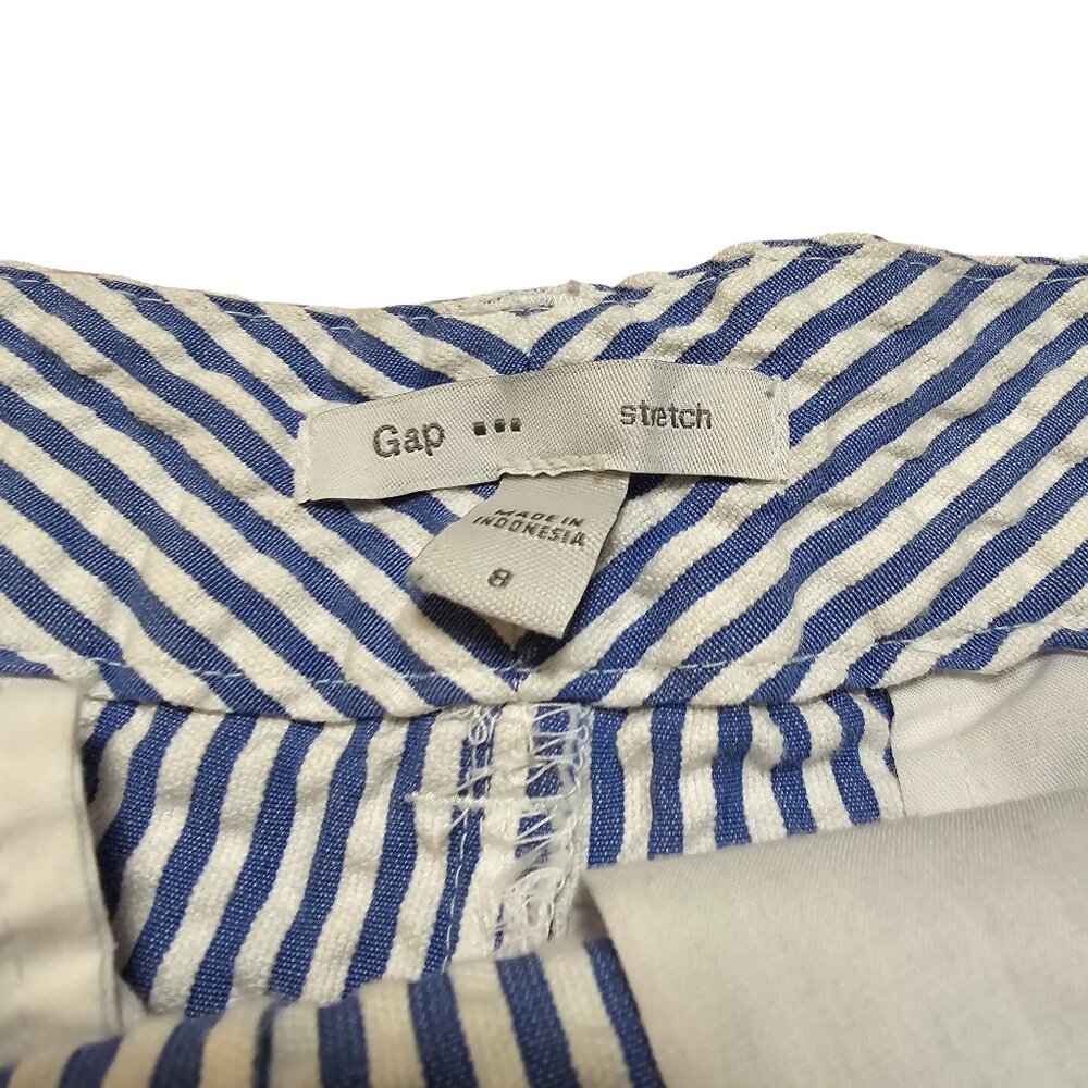 Gap Blue and White Shorts Size 8 100% Cotton - Picture 3 of 7